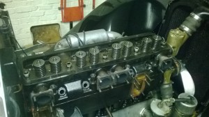 Vauxhall engine partly stripped