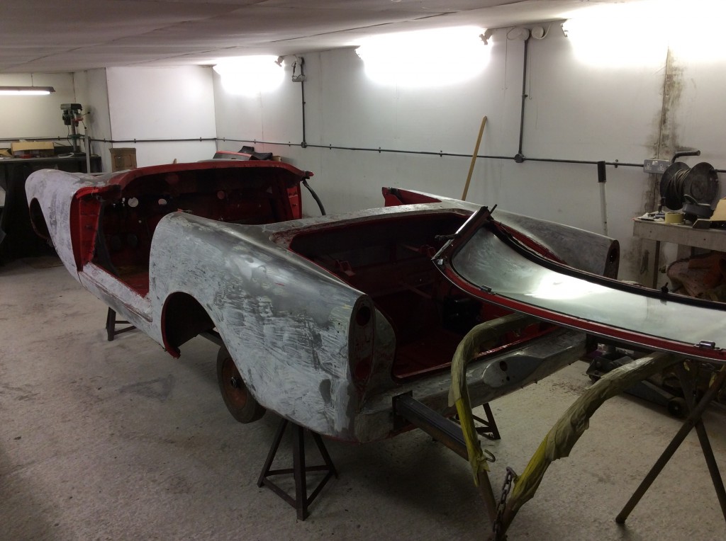 Shell stripped for repair and paint